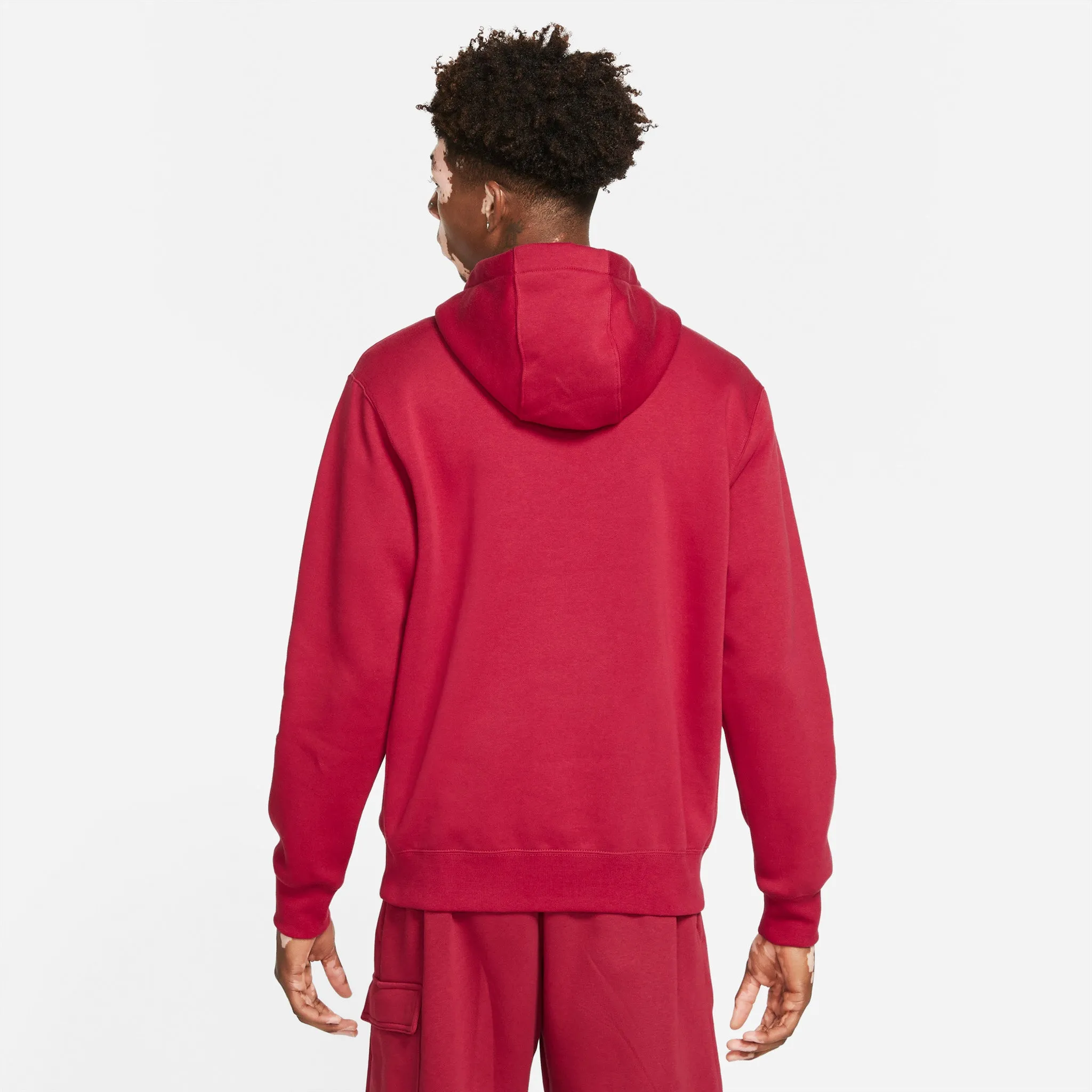 Nike Sportswear Club Fleece Pullover Hoodie Pomegranate / Pomegranate - White