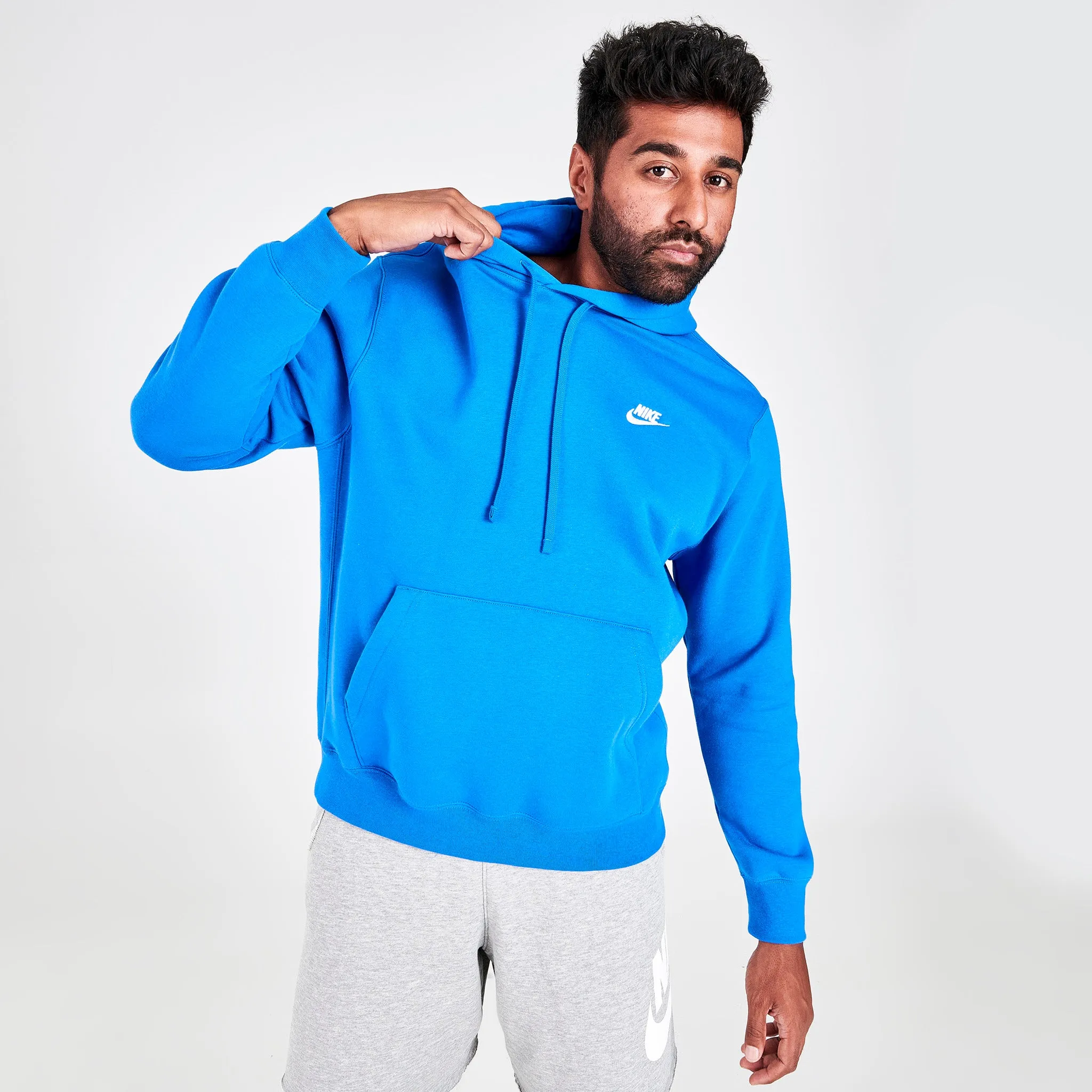 Nike Sportswear Club Fleece Pullover Hoodie Signal Blue / Signal Blue - White