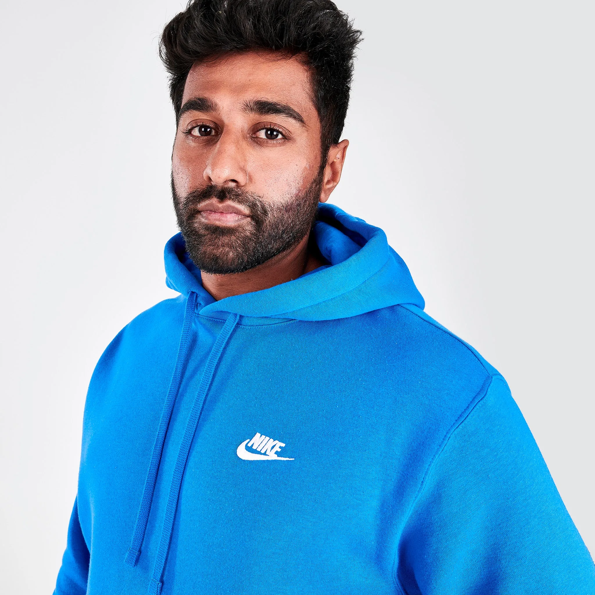 Nike Sportswear Club Fleece Pullover Hoodie Signal Blue / Signal Blue - White