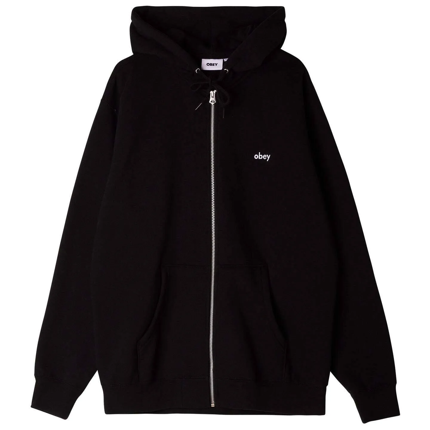 Obey Tab Zip Hoodie - Black