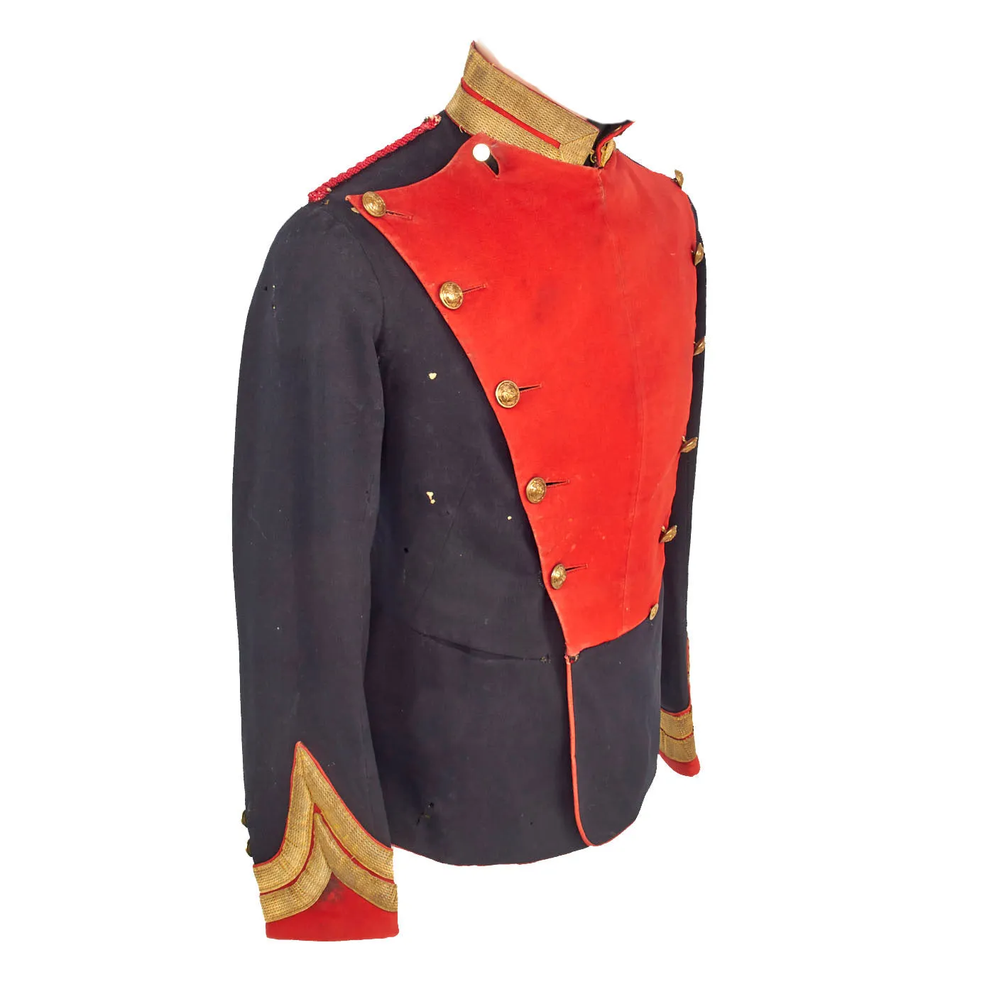 Original British Pre - WWI 12th Prince of Wales's Royal Lancers Officers’ Uniform Coat