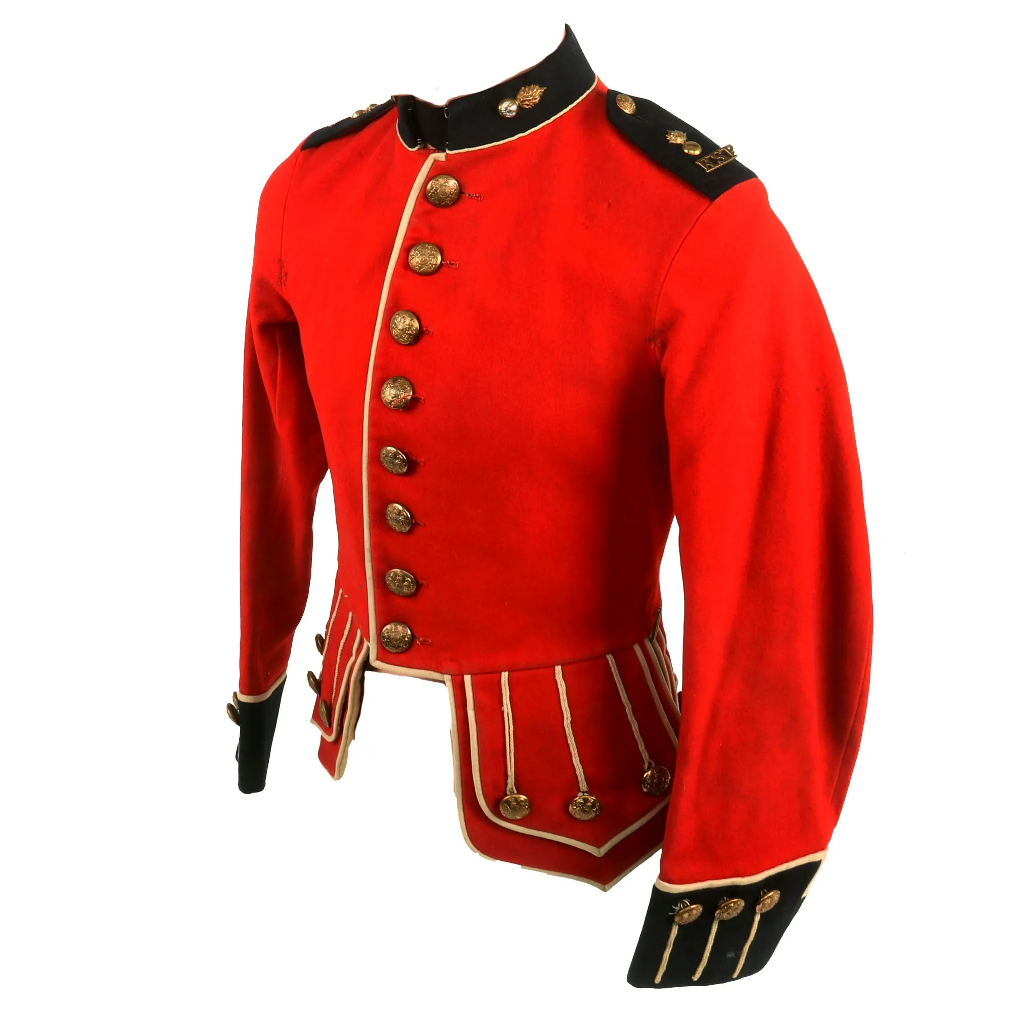 Original British Pre-WWI Scottish Royal Scots Fusiliers Scarlet Red Dress Doublet