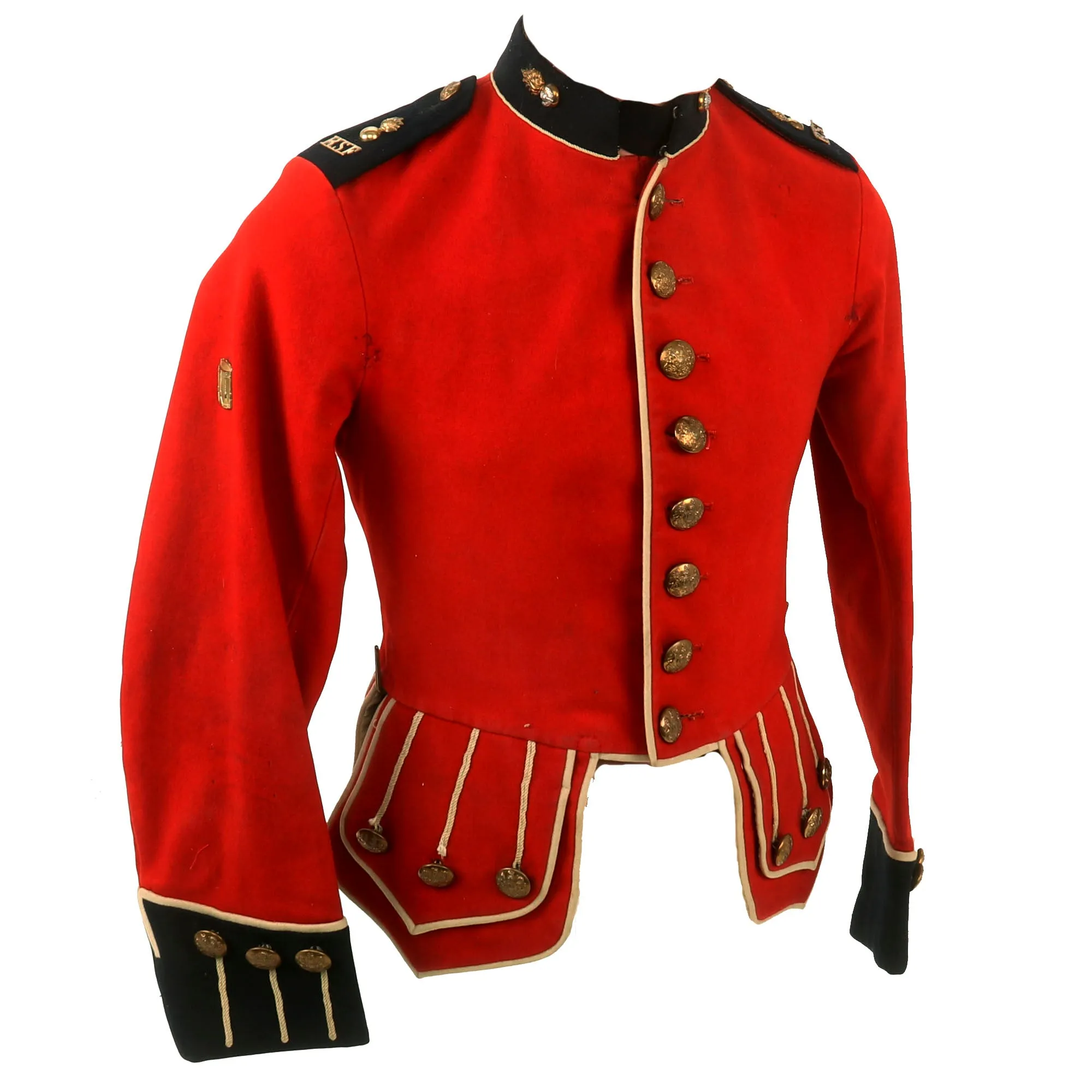 Original British Pre-WWI Scottish Royal Scots Fusiliers Scarlet Red Dress Doublet