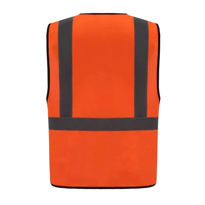 Pack Of 10 Reflective Safety Jacket - Orange