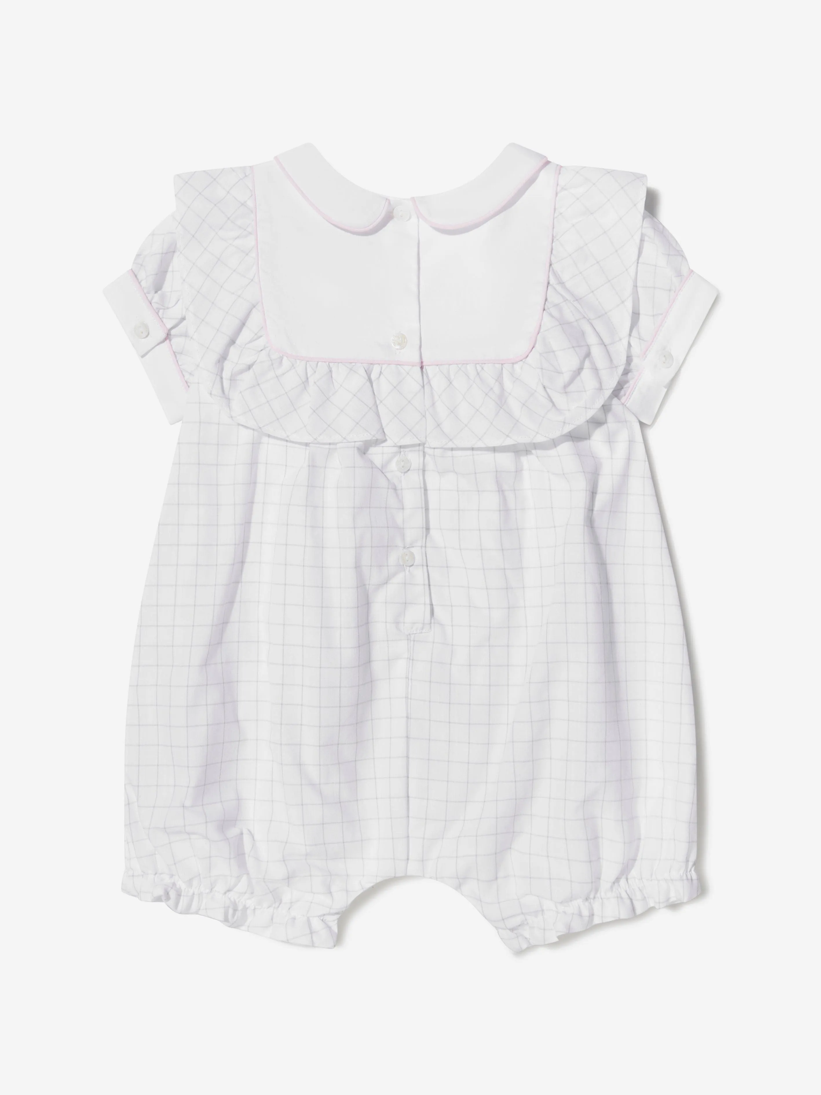 Patachou Baby Girls Cotton Check Bow Romper