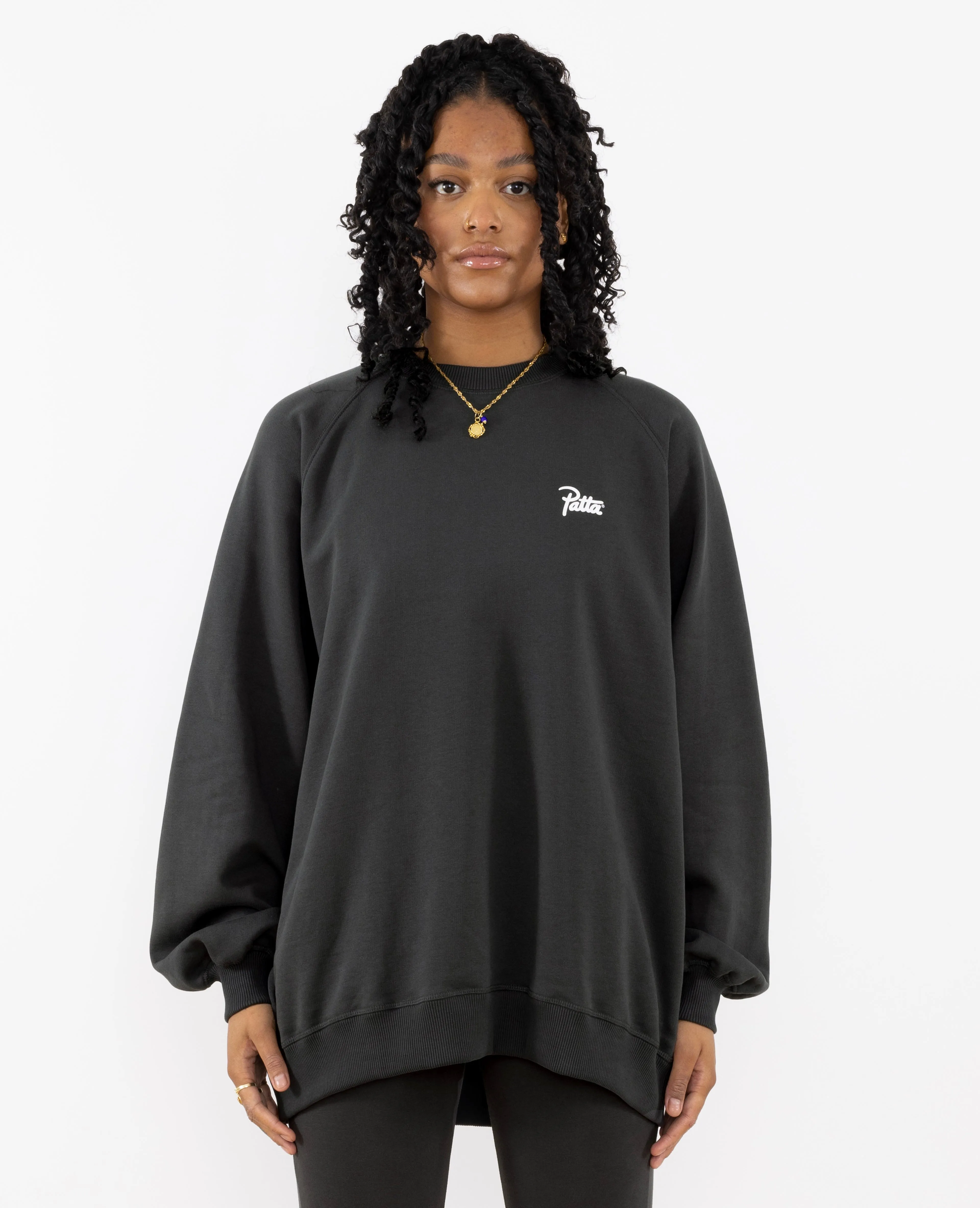 Patta Femme Basic Raglan Crewneck Sweater (Raven)