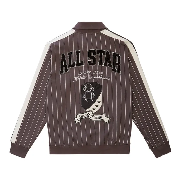 Pin Striped Varsity Track Jacket - Pavement