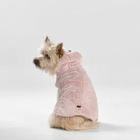 Pink Faux Fur Dog Coat with Hood