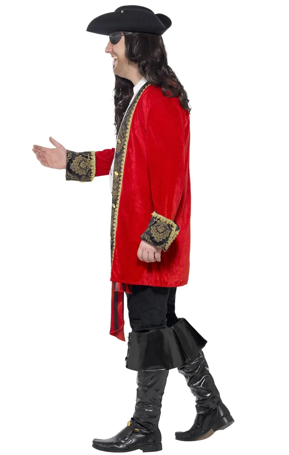 Pirate Captain Mens Plus Size Fancy Dress Costume