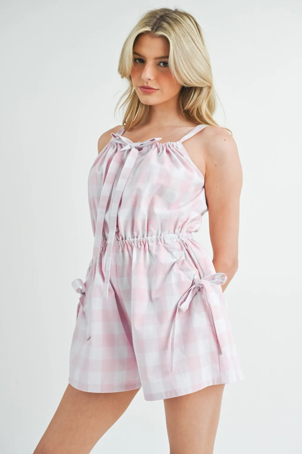 Plaid Paradise Sleeveless Romper