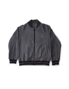 POLAR FLEECE TRACK JACKET - CHARCOAL