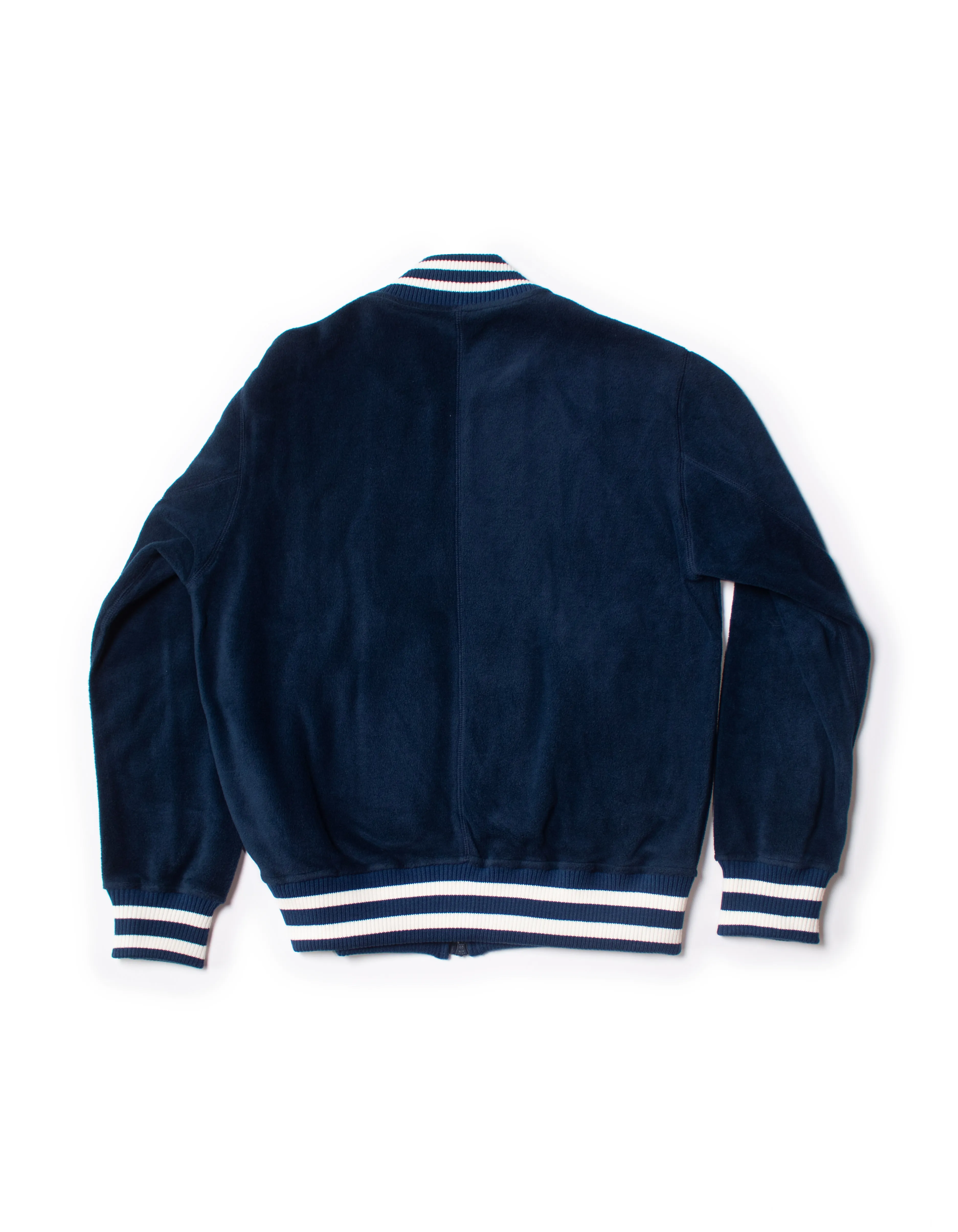 POLAR FLEECE TRACK JACKET - NAVY