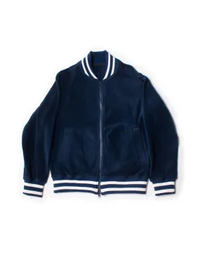 POLAR FLEECE TRACK JACKET - NAVY