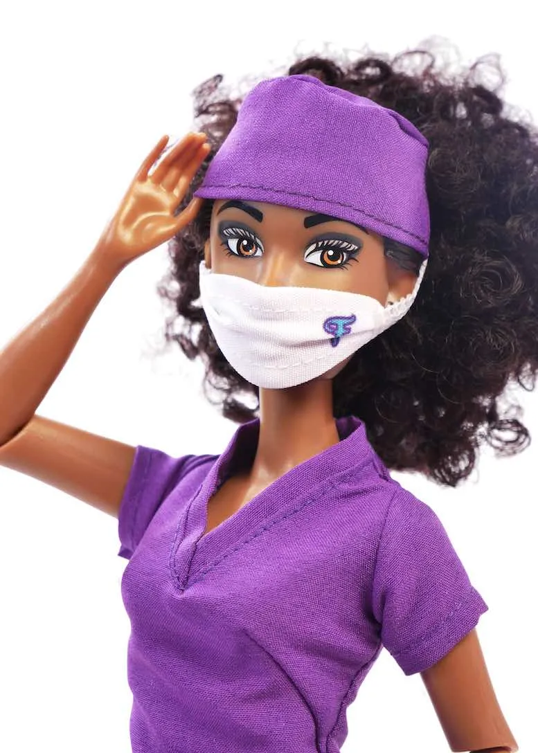 "NEW" "FRESH MD" Female Doll Scrubs Set – Purple Passion Fashion Pack