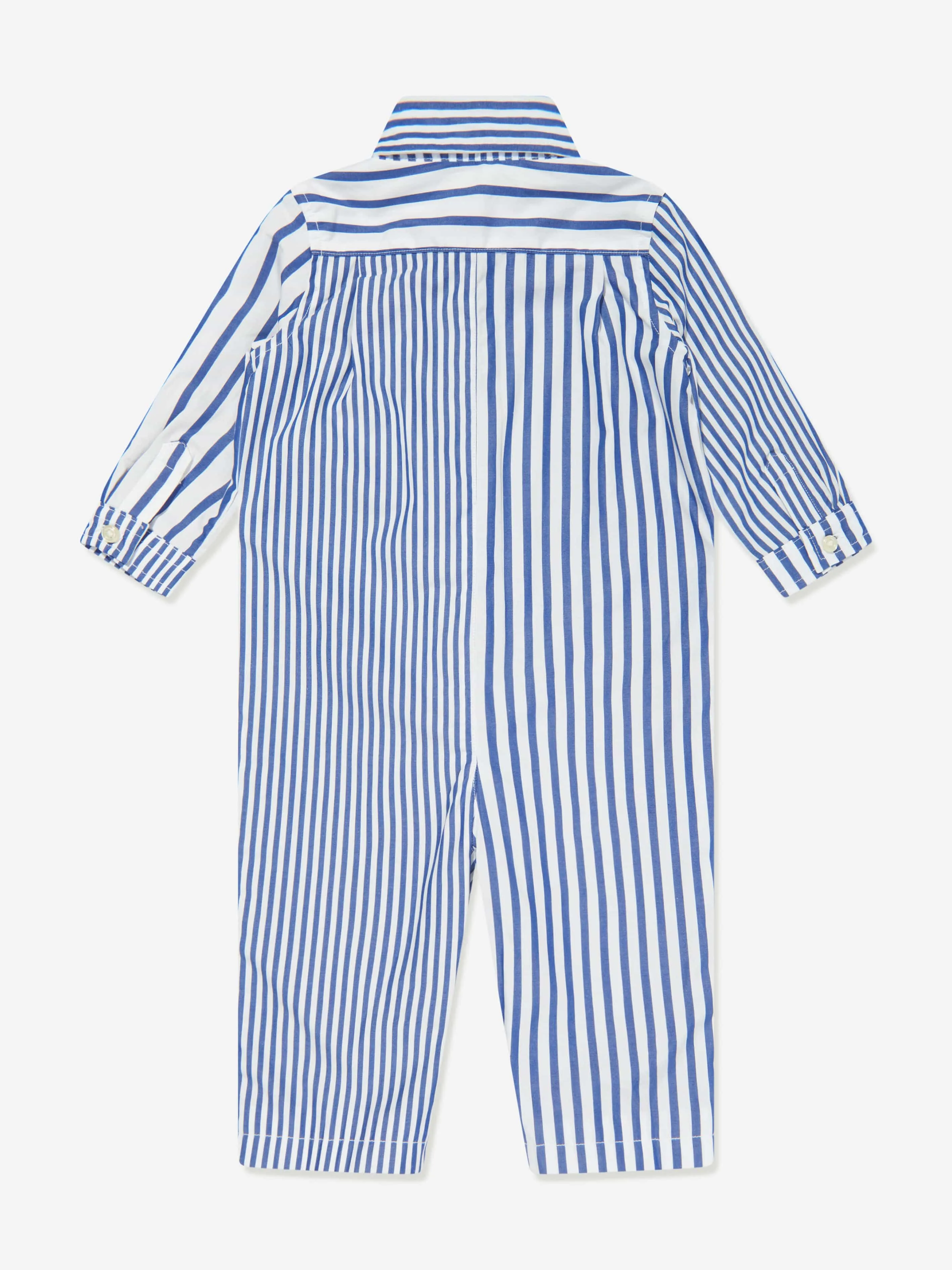 Ralph Lauren Baby Boys Striped Romper in Blue