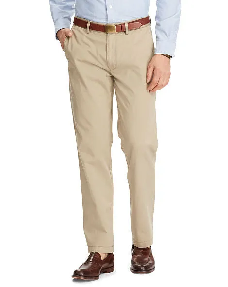 Ralph Lauren Classic Fit Flat-Front Pants - Big