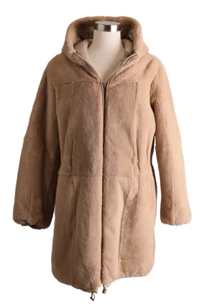 Reversible Rabbit Fur & Waterproof Poly Coat