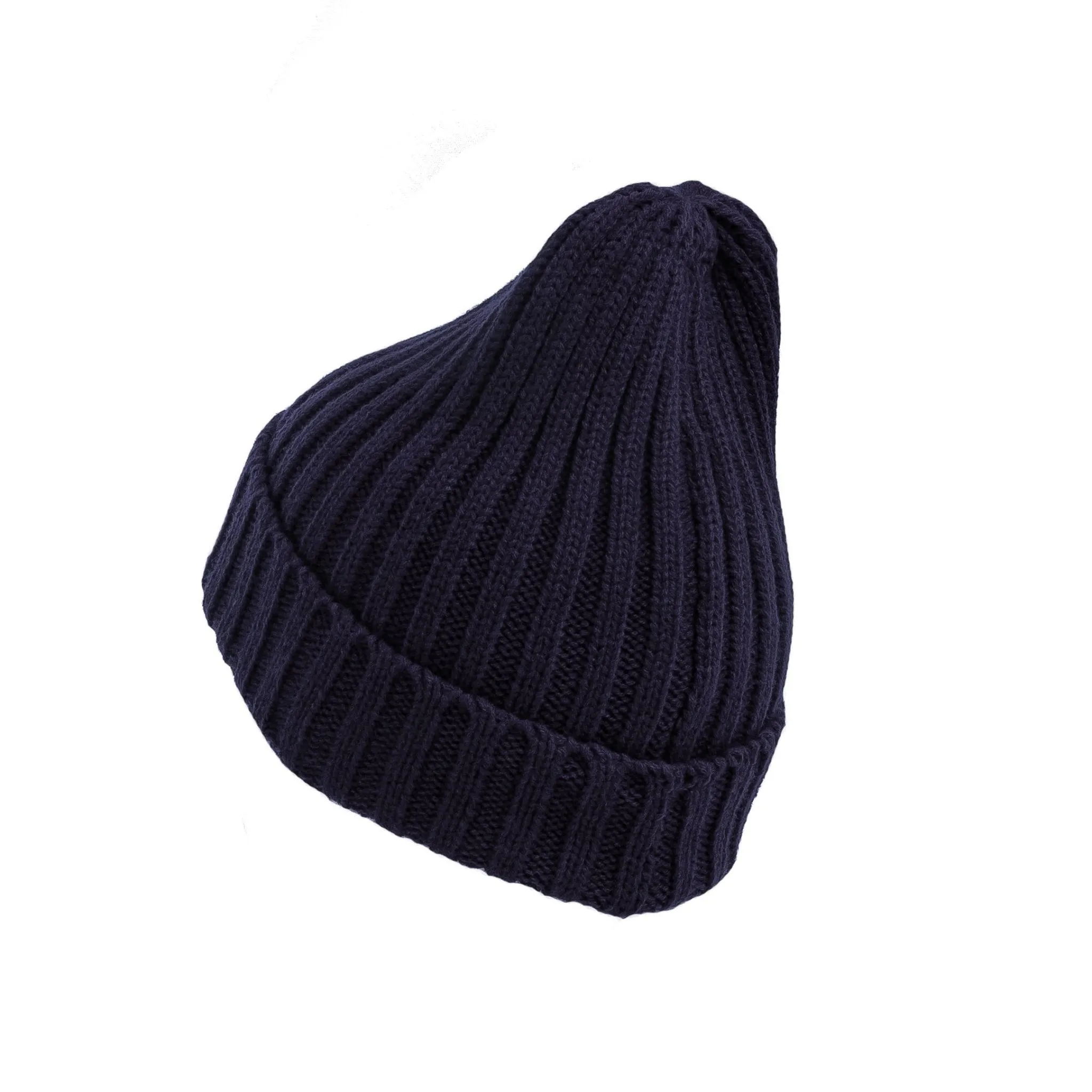 Ribbed Beanie (Navy)