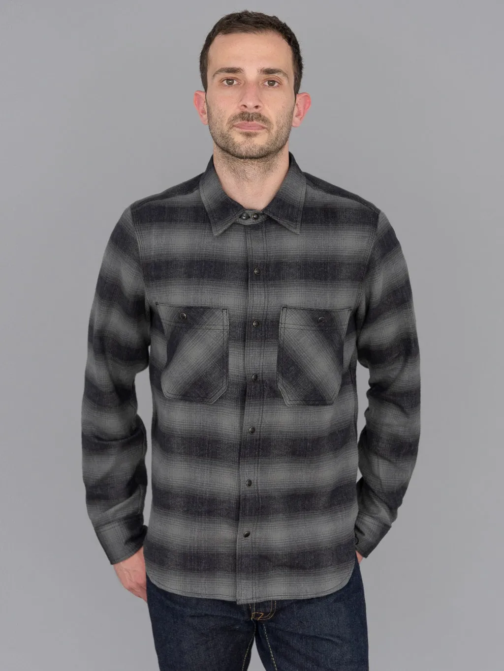 Rogue Territory BM Shirt Grey Brushed Plaid