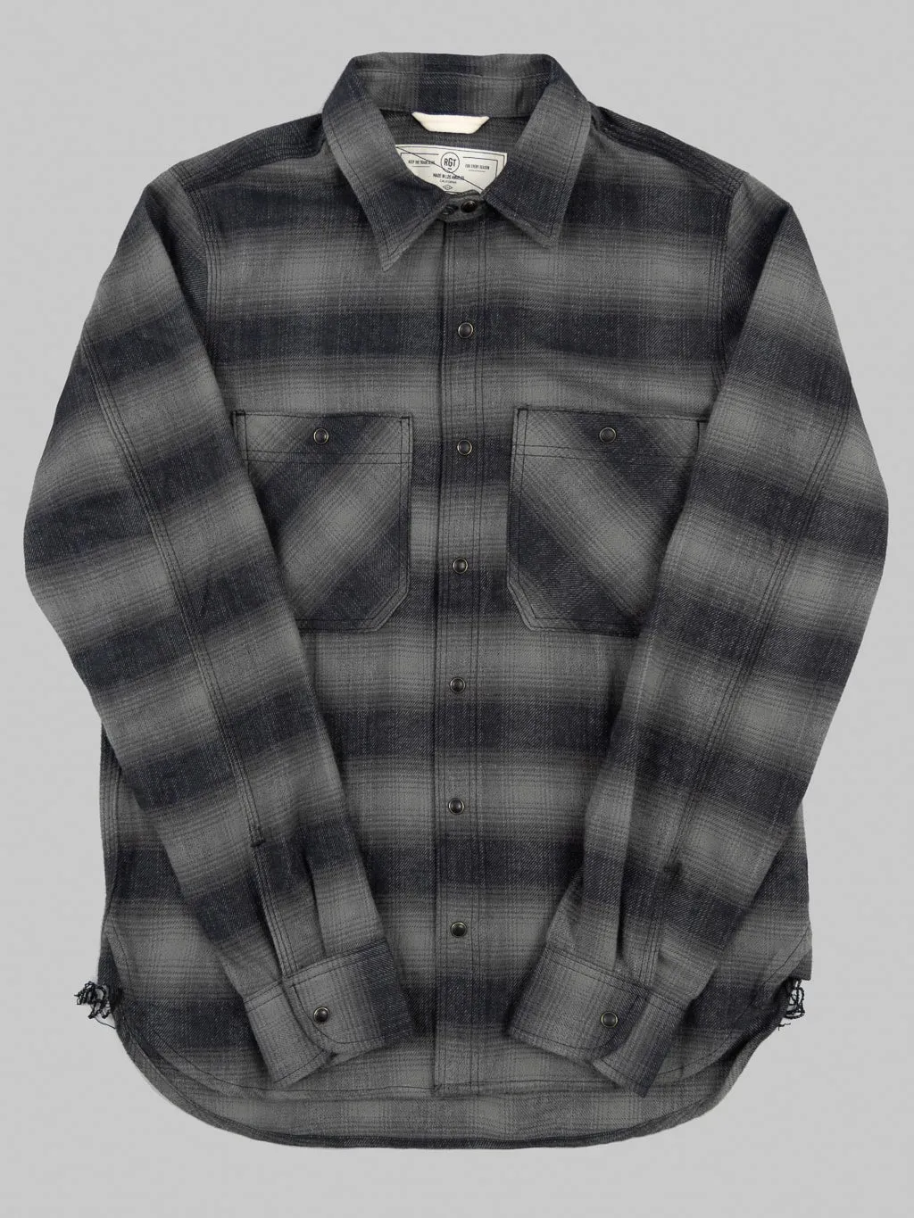 Rogue Territory BM Shirt Grey Brushed Plaid