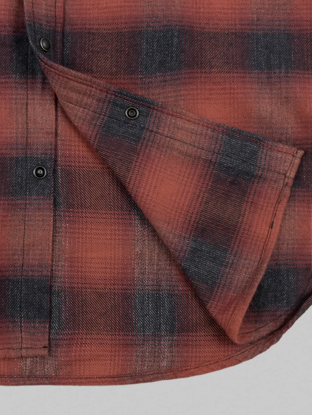 Rogue Territory Western Shirt Brick Red Brushed Plaid