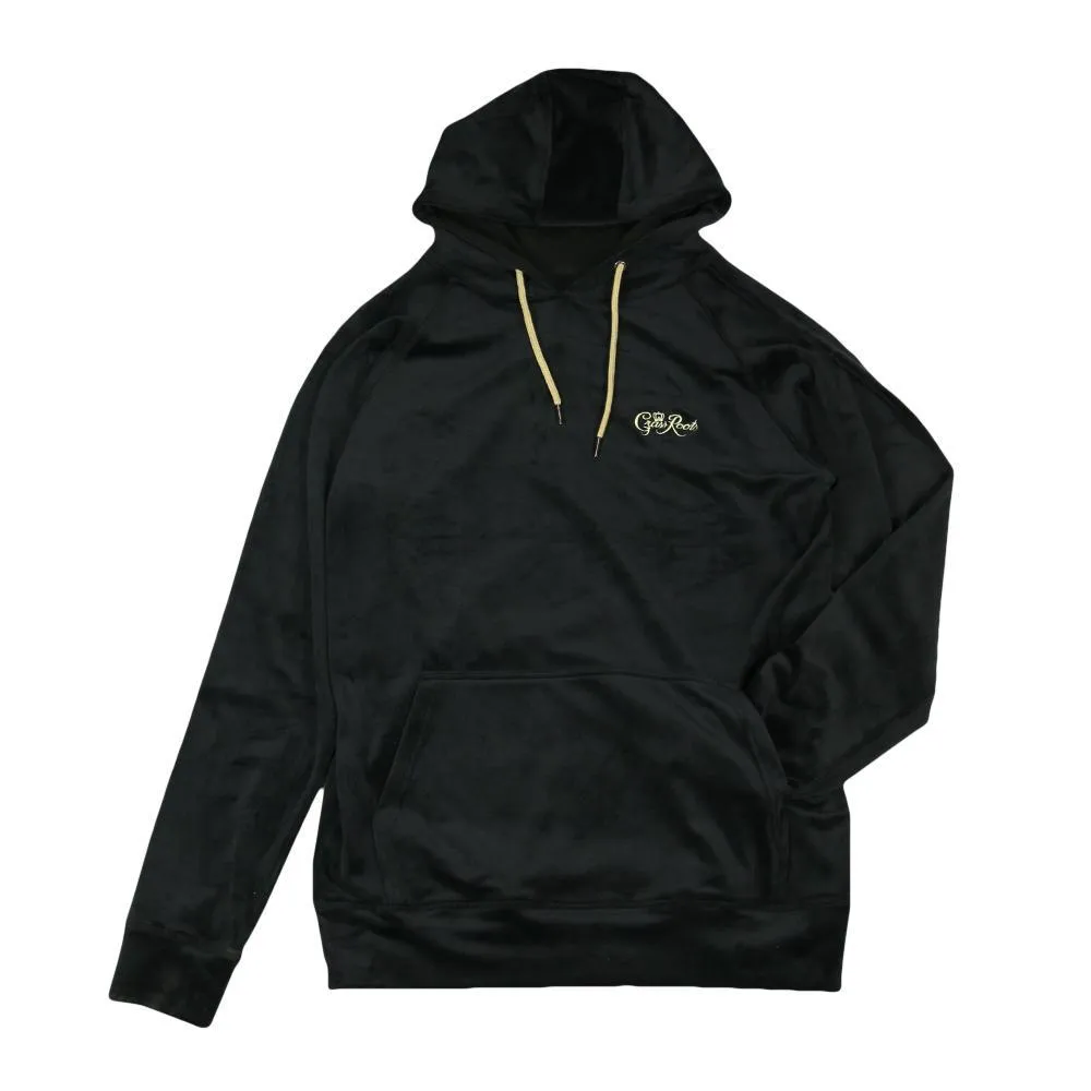 Royal Roots Velour Mens Black Pullover Hoodie