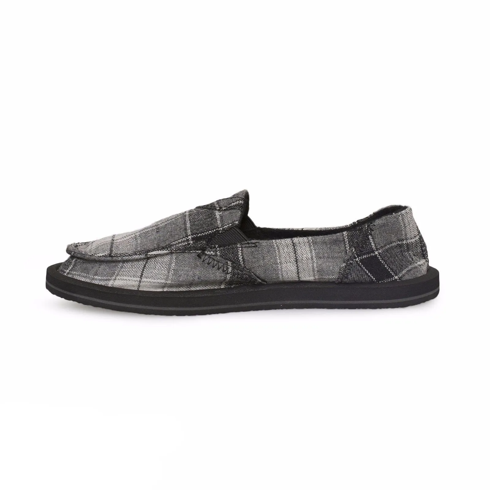 Sanuk Pick Pocket Plaid Black Vest Shoes