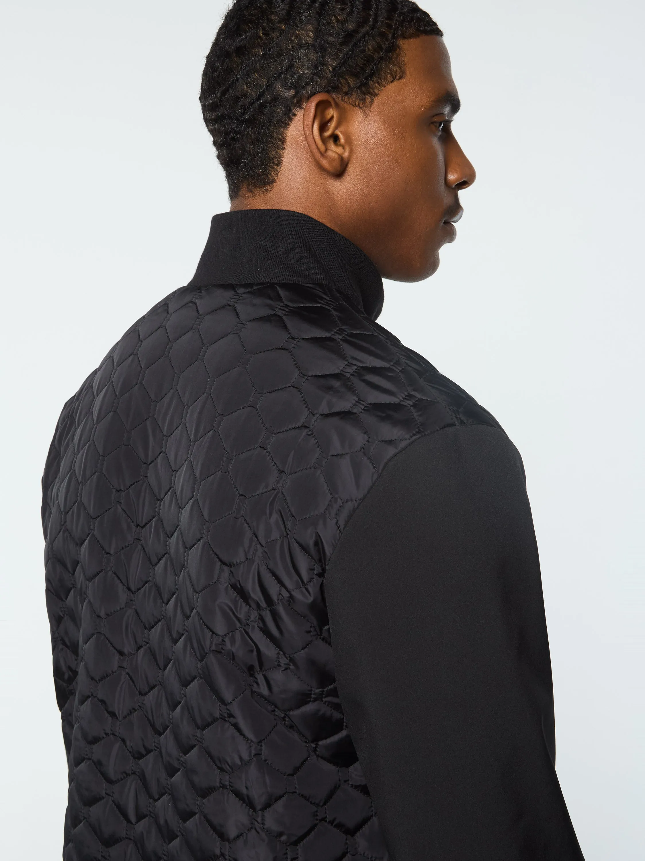 Sapri Quilted Track Jacket- Black Beauty