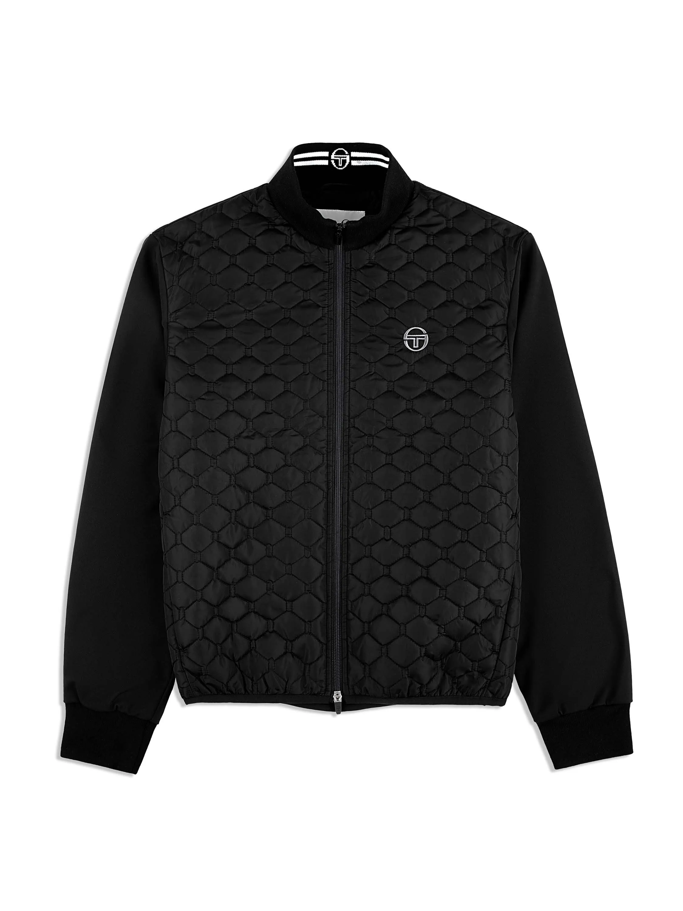 Sapri Quilted Track Jacket- Black Beauty