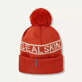 Sealskinz Waterproof Cold Weather Icon Bobble Hat - Orange