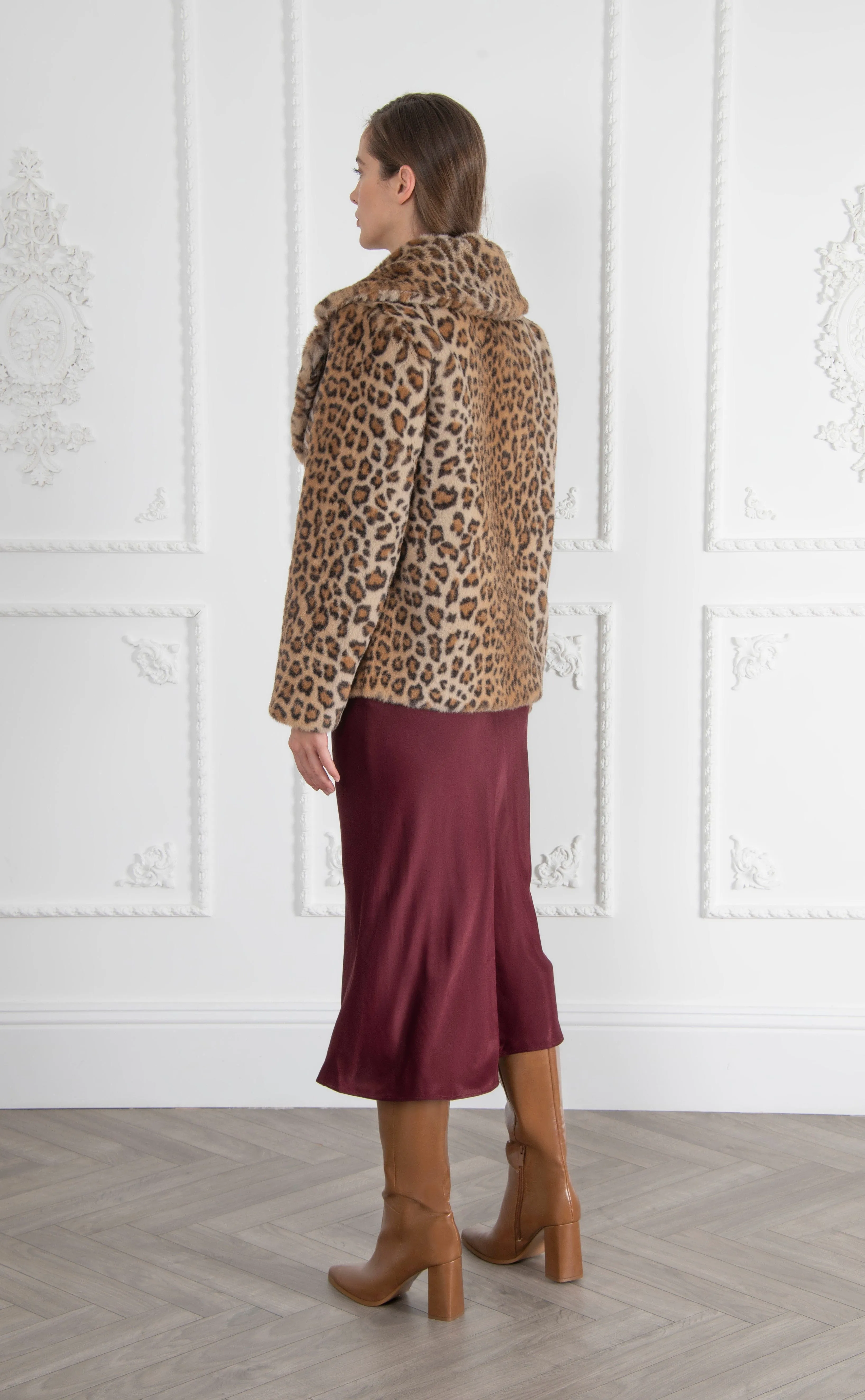 Signature Lena Recycled Vegan Faux Fur Jacket | Leopard