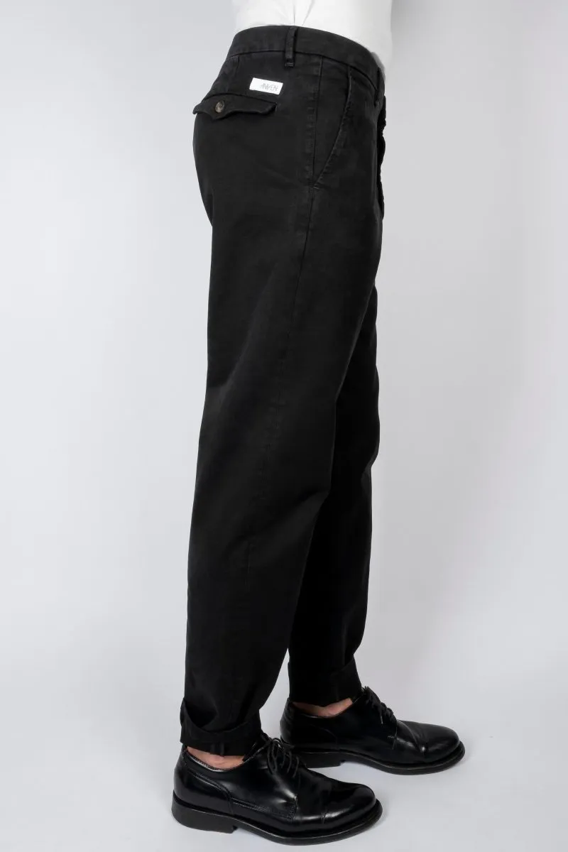 SLOUCHY CHINO / Stone Garment Dyed Black