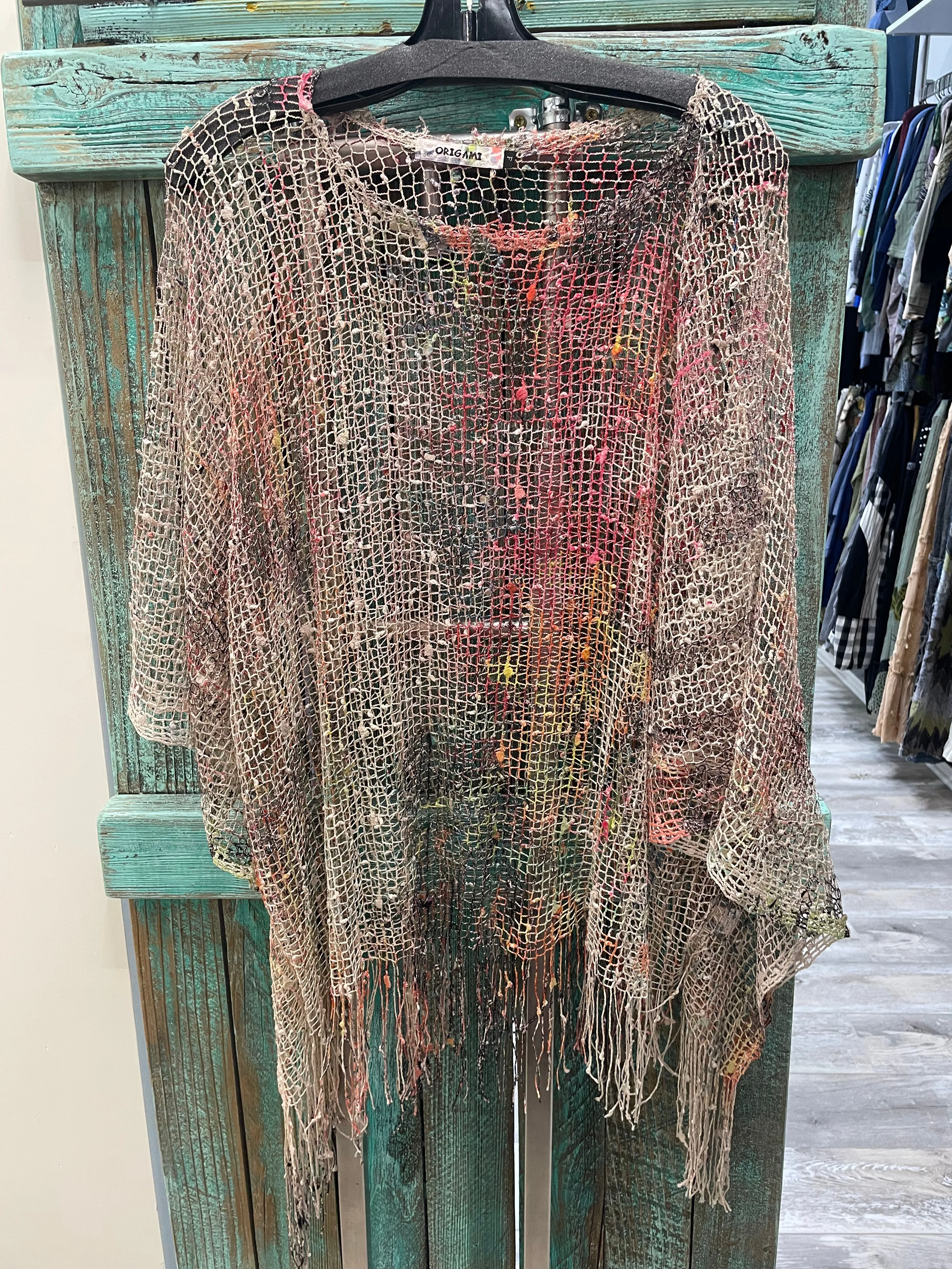 Sparkly Mesh Poncho in Tropical by Origami