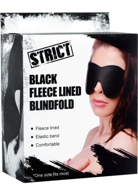 Strict Black Fleece Lined Blindfold