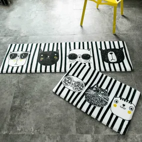 Stripe Cat Floor Mat