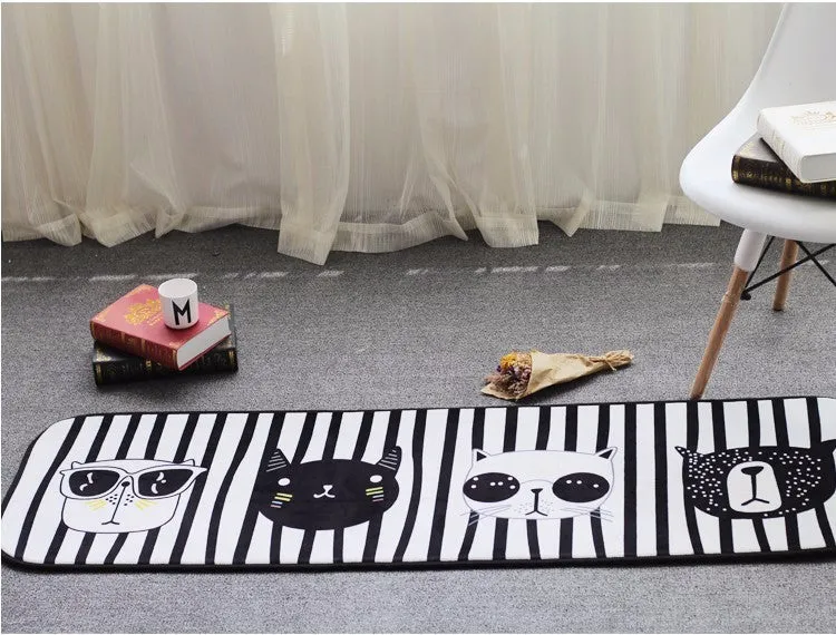 Stripe Cat Floor Mat