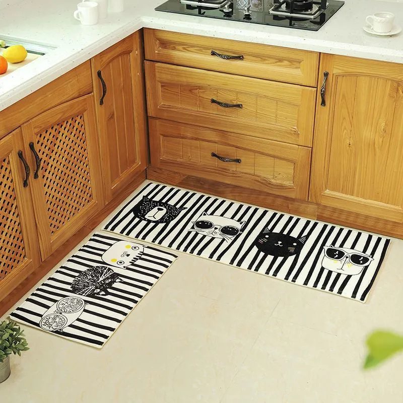 Stripe Cat Floor Mat