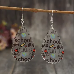 Teacher Teardrop Shape Earrings