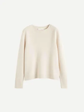 The Boxy Jumper in Bone