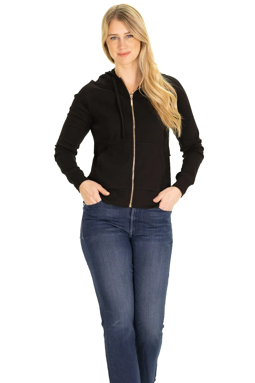 The Freya Full Zip Hoodie in Black