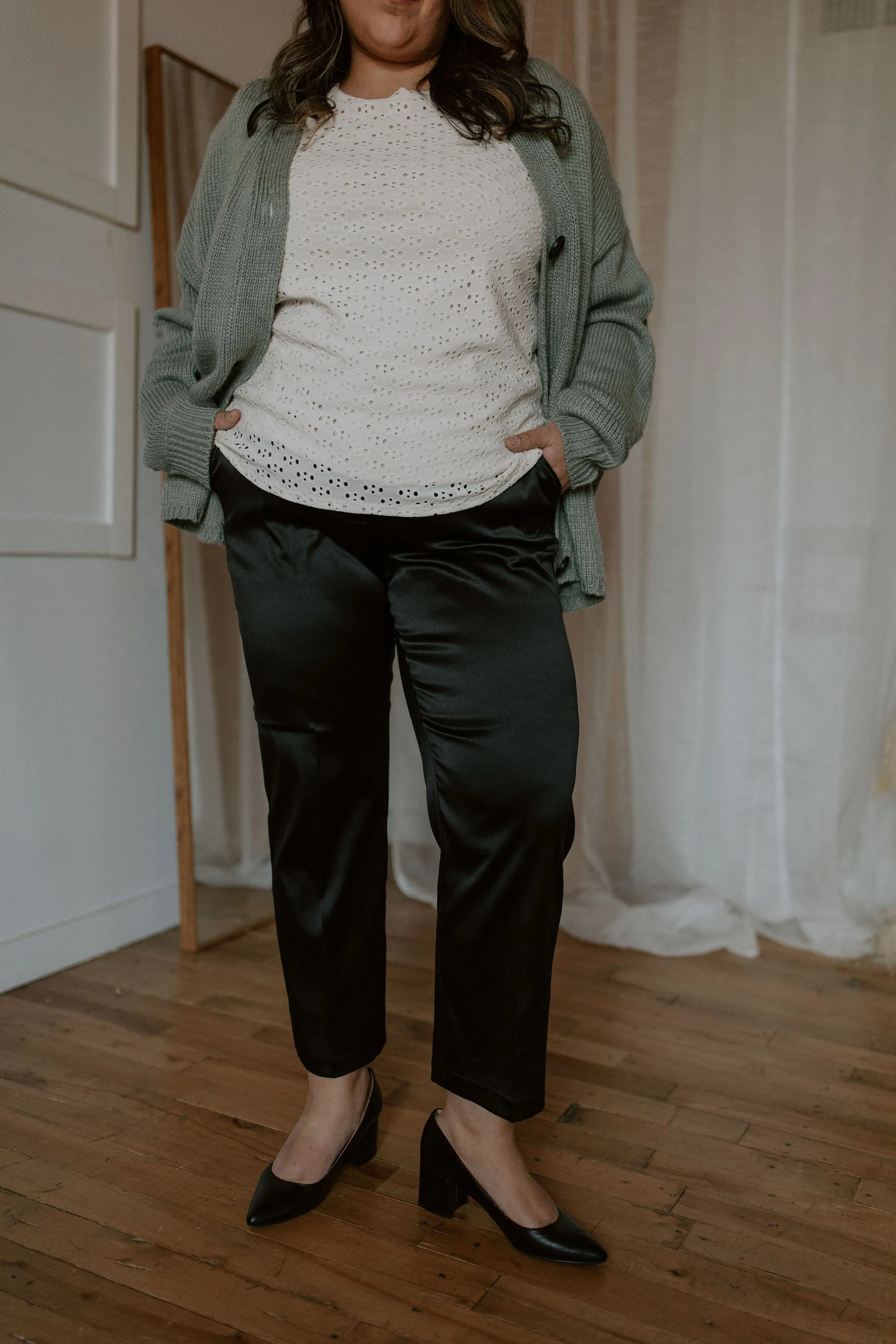 The Sylvia Sateen Trouser - PLUS