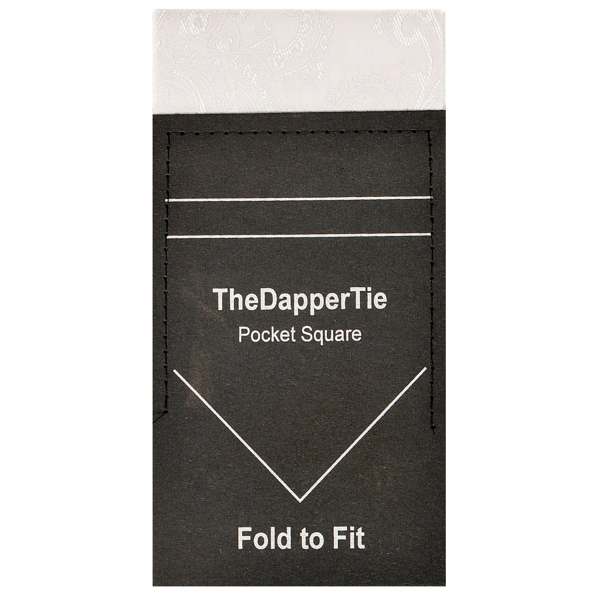 TheDapperTie - New Men's Paisley Flat Pre Folded Pocket Square on Card