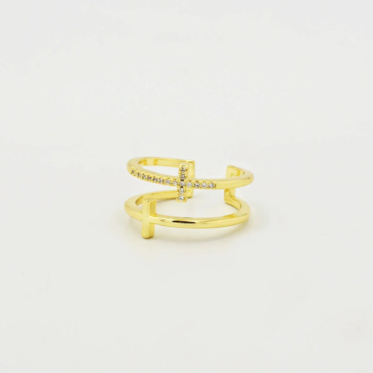 Treasure Jewels Double Cross Ring