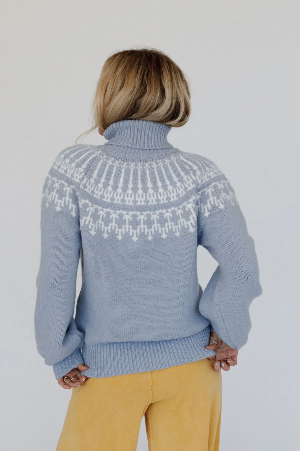 Vaiana Turtleneck Sweater - Blue