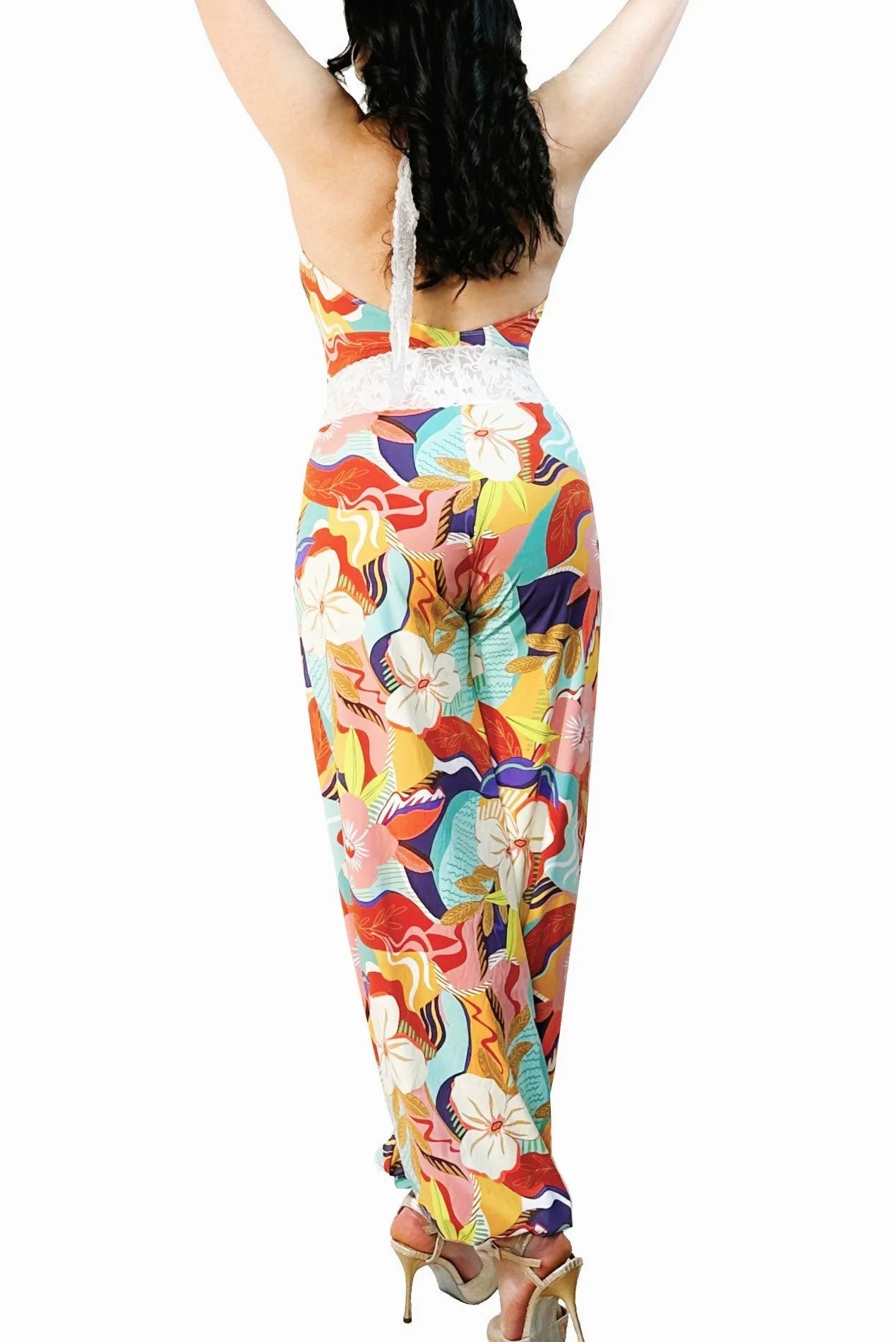 vintage hawaiian halter jumpsuit