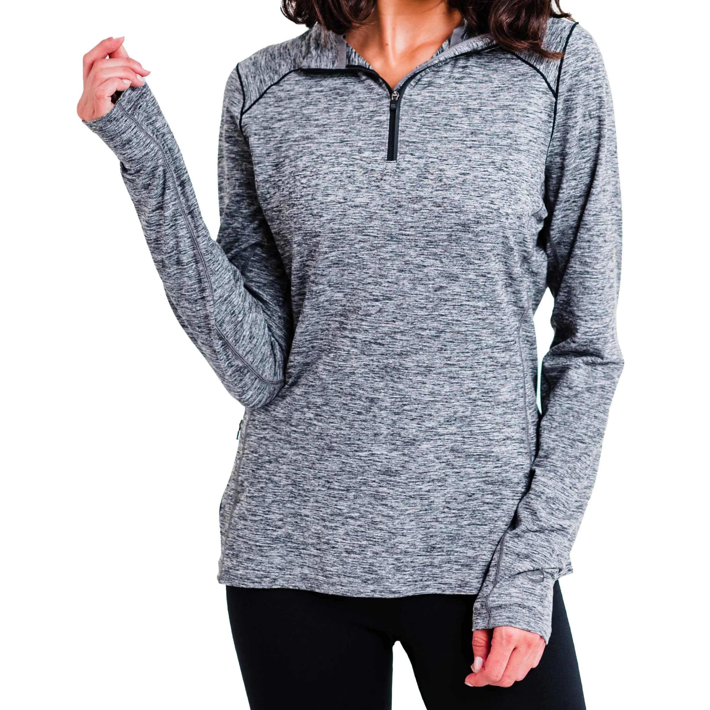 Women's Clima-Tek Zip-T - Grey Heather