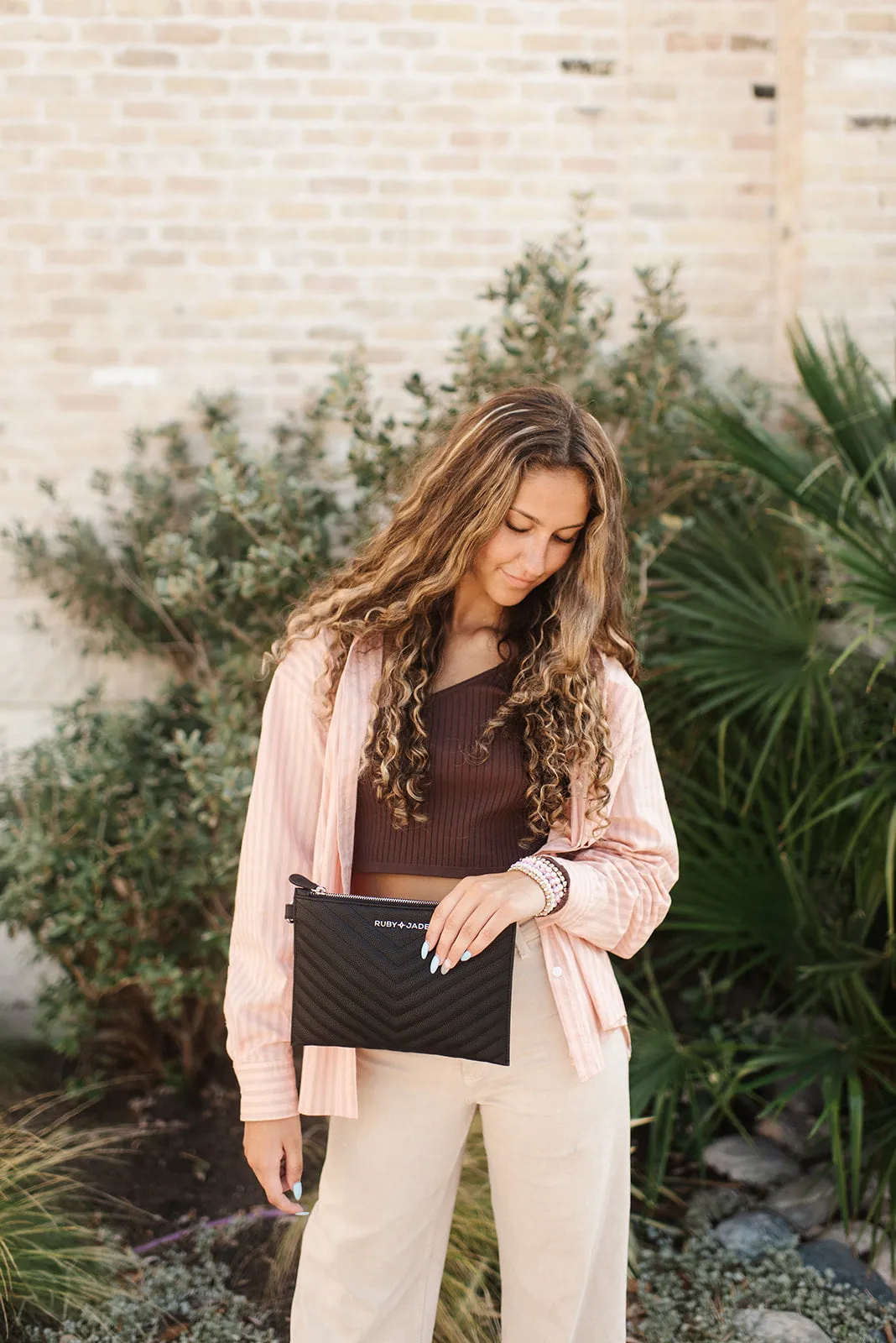 Wristlet - (Vegan) Black & Silver