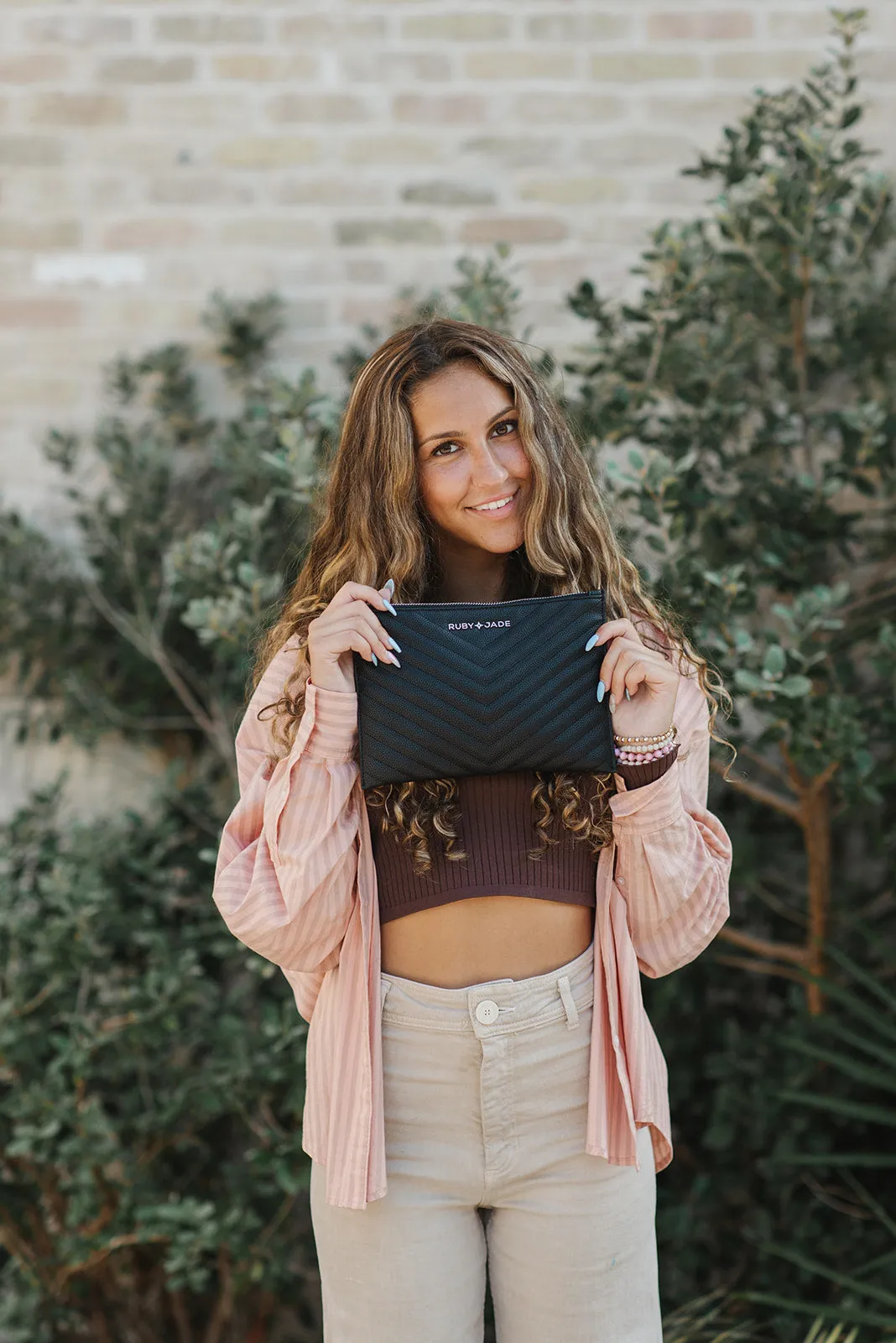 Wristlet - (Vegan) Black & Silver