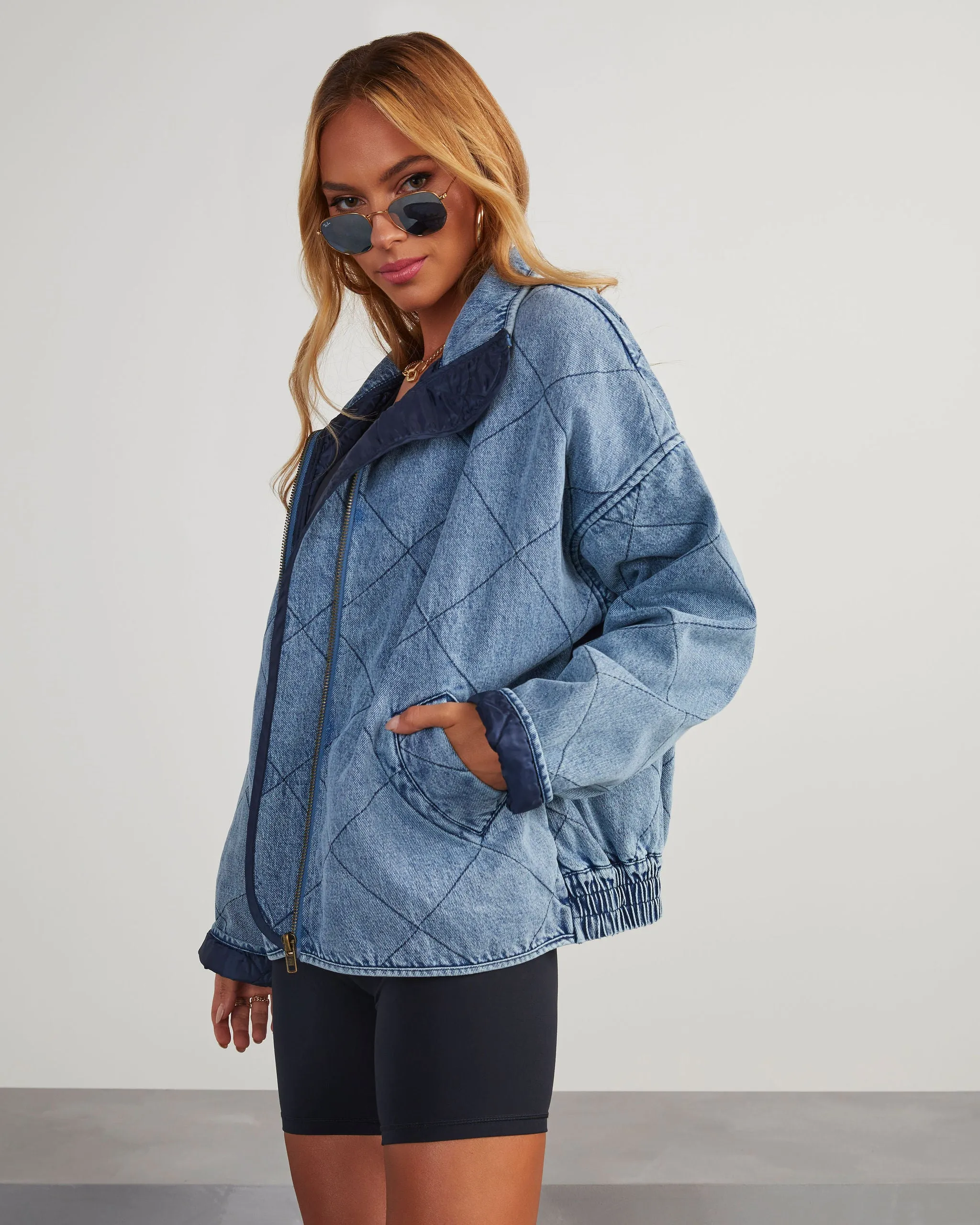 Xander Quilted Denim Jacket