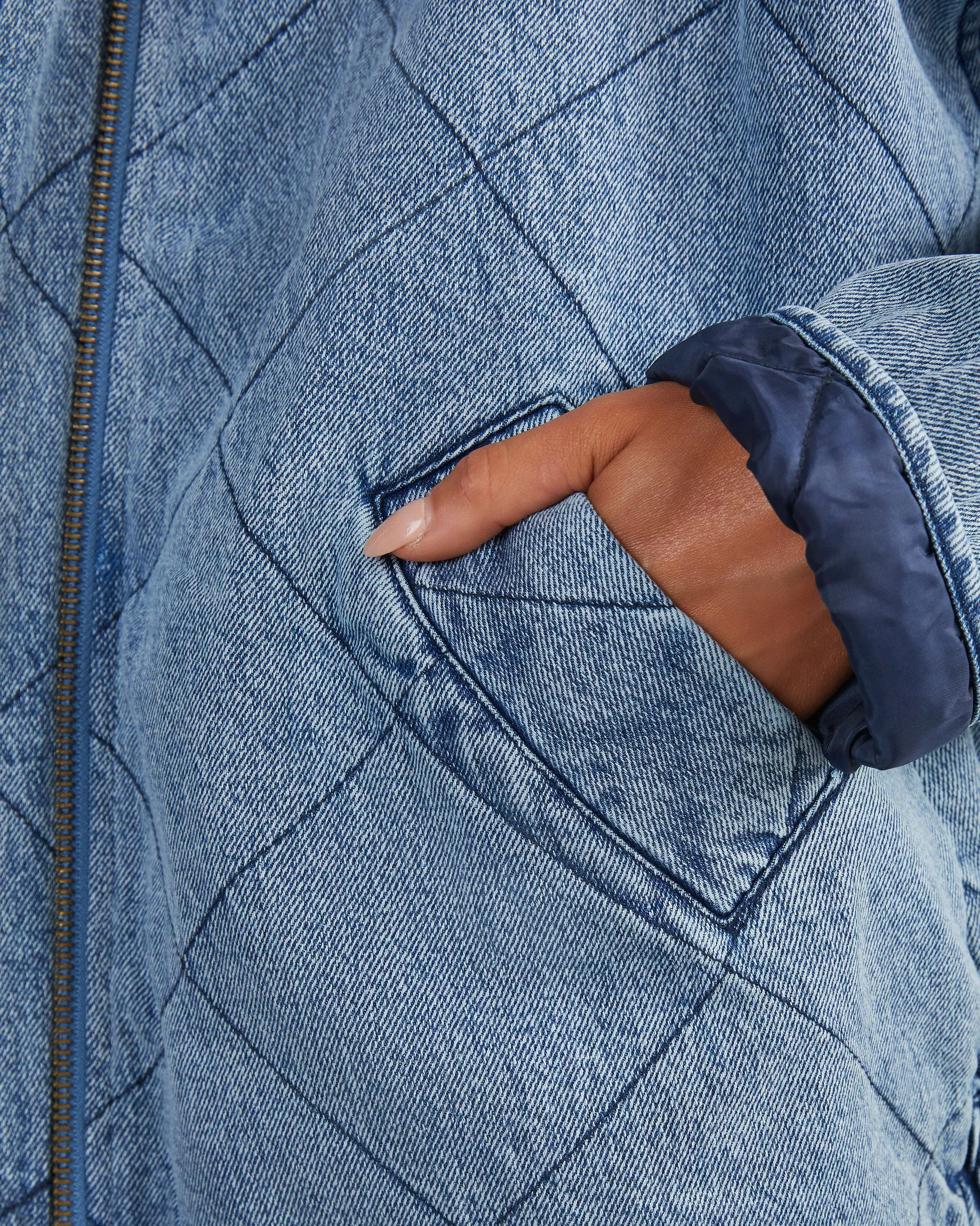 Xander Quilted Denim Jacket